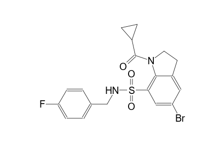 1H-indole-7-sulfonamide, 5-bromo-1-(cyclopropylcarbonyl)-N-[(4-fluorophenyl)methyl]-2,3-dihydro-