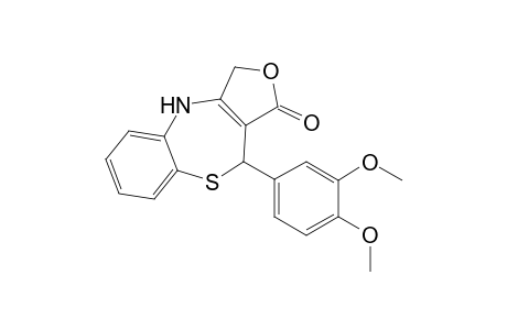 10-(3,4-Dimethoxyphenyl)-4,10-dihydro-1H,3H-furo[3,4-c][1,5]benzothiazepin-1-one
