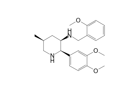 (2R,3R,5S)-2-(3,4-Dimethoxyphenyl)-N-[(2-methoxyphenyl)methyl]-5-methyl-3-piperidineamine