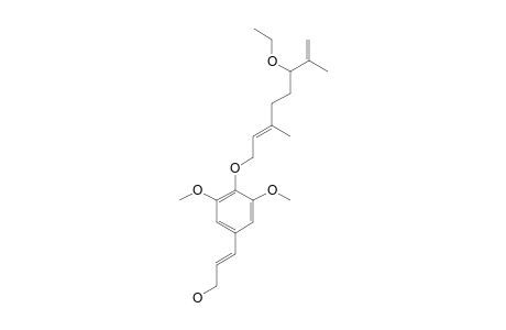 NELUMOL-C;4-O-[(2E)-3,7-DIMETHYL-6-ETHOXY-2,7-OCTADIENE]-SINAPYL-ALCOHOL