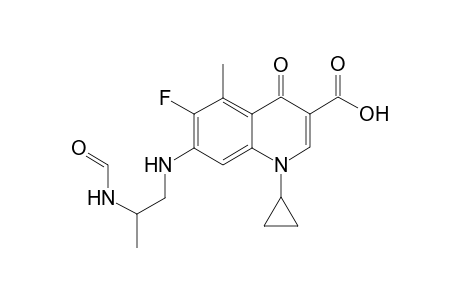 1-Cyclopropyl-1,4-dihydro-6-fluoro-5-methyl-7-[2-(formylamidopropyl)amino]-4-oxo-3-quinolinecarboxylic acid