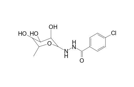 4-Chloranyl-N'-[6-methyl-3,4,5-tris(oxidanyl)oxan-2-yl]benzohydrazide