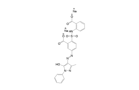 Benzoic acid, 2-[[(2-carboxyphenyl)amino]sulfonyl]-5-[(4,5-dihydro-3-methyl-5-oxo-1-phenyl-1H-pyrazol-4-yl)azo]-, disodium salt