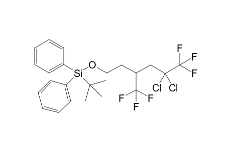 tert-Butyl((5,5-dichloro-6,6,6-trifluoro-3-(trifluoromethyl)hexyl)oxy)diphenylsilane