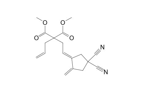 Dimethyl 2-allyl-2(9E)-2-(4,4-dicyano-2-methylenecyclopentylidene)ethyl)malonate