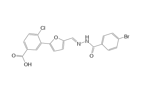 3-(5-{(E)-[(4-bromobenzoyl)hydrazono]methyl}-2-furyl)-4-chlorobenzoic acid
