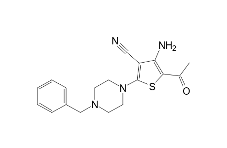 5-Acetyl-4-amino-2-(4-benzyl-1-piperazinyl)-3-thiophenecarbonitrile