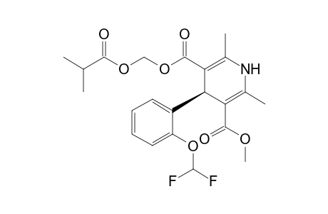 (4R)-4-[2-(difluoromethoxy)phenyl]-2,6-dimethyl-1,4-dihydropyridine-3,5-dicarboxylic acid O5-(isobutyryloxymethyl) ester O3-methyl ester