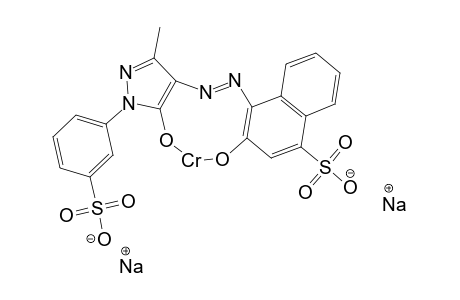 1-Amino-2-naphthol-4-sulfonic acid->3-methyl-1-(m-sulfophenyl)-5-pyrazolon/Cr complex