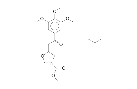 2-tert-BUTYL-4-HYDROXY-5-[2-OXO-2-(3,4,5-TRIMETHOXYPHENYL)ETHYL]OXAZOLIDINE-3-CARBOXYLIC ACID, METHYL ESTER