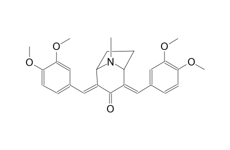 8-azabicyclo[3.2.1]octan-3-one, 2,4-bis[(3,4-dimethoxyphenyl)methylene]-8-methyl-, (2E,4E)-