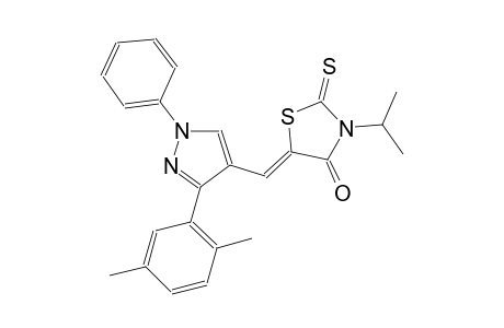 (5Z)-5-{[3-(2,5-dimethylphenyl)-1-phenyl-1H-pyrazol-4-yl]methylene}-3-isopropyl-2-thioxo-1,3-thiazolidin-4-one