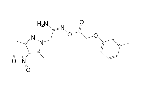 (1E)-2-(3,5-dimethyl-4-nitro-1H-pyrazol-1-yl)-N'-{[(3-methylphenoxy)acetyl]oxy}ethanimidamide