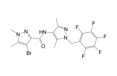 4-bromo-N-[3,5-dimethyl-1-(2,3,4,5,6-pentafluorobenzyl)-1H-pyrazol-4-yl]-1,5-dimethyl-1H-pyrazole-3-carboxamide