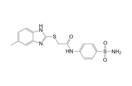 N-[4-(aminosulfonyl)phenyl]-2-[(5-methyl-1H-benzimidazol-2-yl)sulfanyl]acetamide