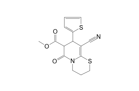 2H,6H-Pyrido[2,1-b]-1,3-thiazine-7-carboxylic acid, 3,4,7,8-tetrahydro-9-cyano-6-oxo-8-(2-thienyl)-, methyl ester