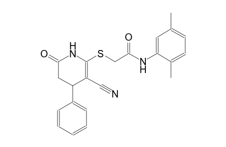 2-[(5-cyano-2-keto-4-phenyl-3,4-dihydro-1H-pyridin-6-yl)thio]-N-(2,5-dimethylphenyl)acetamide