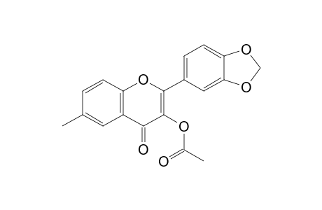 3-hydroxy-6-methyl-3',4'-methylenedioxyflavone, acetate
