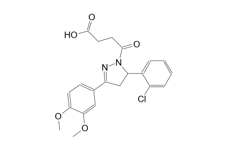 4-[5-(2-chlorophenyl)-3-(3,4-dimethoxyphenyl)-4,5-dihydro-1H-pyrazol-1-yl]-4-oxobutanoic acid