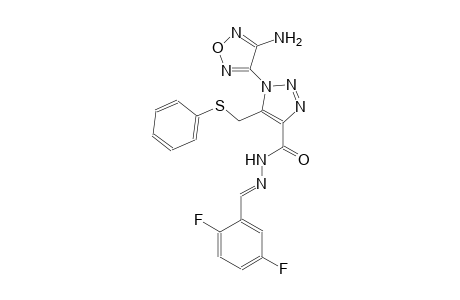 1-(4-amino-1,2,5-oxadiazol-3-yl)-N'-[(E)-(2,5-difluorophenyl)methylidene]-5-[(phenylsulfanyl)methyl]-1H-1,2,3-triazole-4-carbohydrazide