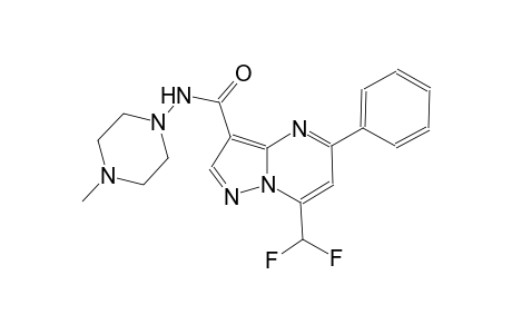 7-(difluoromethyl)-N-(4-methyl-1-piperazinyl)-5-phenylpyrazolo[1,5-a]pyrimidine-3-carboxamide