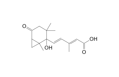 (+-)-2'.alpha.,3'.alpha.-Dihydro-2'.alpha.,3'.alpha.-methano ABA (2-[(4-Carboxy-3-methyl)buta-1,3-dienyl]-2-hydroxy-1,3,3-trimethylbicyclo[4.1.0]heptan-5-one isomer)