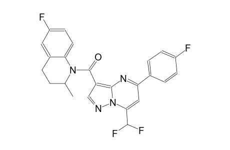 1-{[7-(difluoromethyl)-5-(4-fluorophenyl)pyrazolo[1,5-a]pyrimidin-3-yl]carbonyl}-6-fluoro-2-methyl-1,2,3,4-tetrahydroquinoline