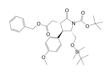 (3S,4R,5S)-5-(tert-Butyldimethylsiloxymethyl)-3-benzyloxycarbonylmethyl-4-(4-methoxyphenyl)-2-oxopyrrolodine-1-carboxylic acid tert-butyl ester
