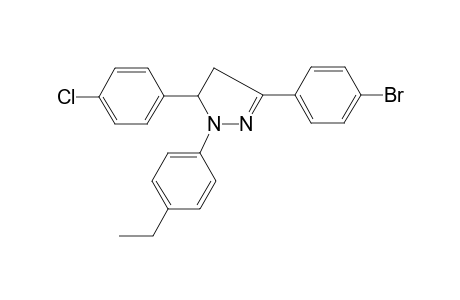 3-(4-Bromo-phenyl)-5-(4-chloro-phenyl)-1-(4-ethyl-phenyl)-4,5-dihydro-1H-pyrazole