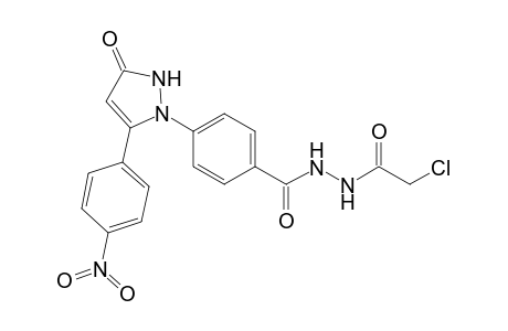 4-[5-(4-Nitro-phenyl)-3-oxo-2,3-dihydro-pyrazol-1-yl]-benzoic acid N'-(2-chloro-acetyl)-hydrazide
