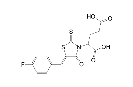 2-[(5Z)-5-(4-fluorobenzylidene)-4-oxo-2-thioxo-1,3-thiazolidin-3-yl]pentanedioic acid