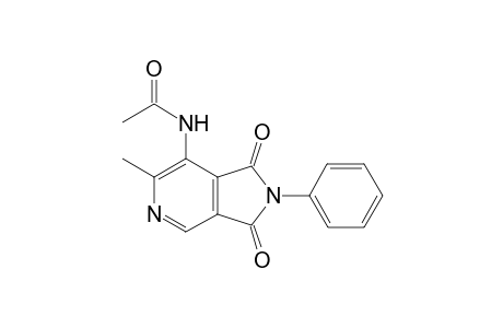N-(1,3-diketo-6-methyl-2-phenyl-pyrrolo[3,4-c]pyridin-7-yl)acetamide