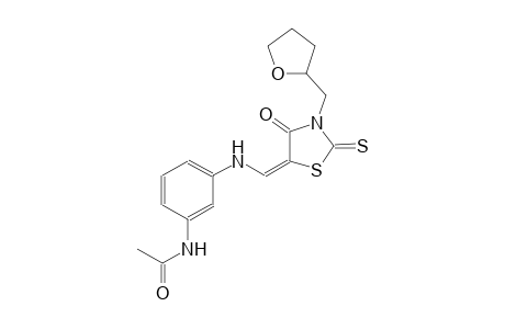 acetamide, N-[3-[[(E)-[4-oxo-3-[(tetrahydro-2-furanyl)methyl]-2-thioxo-5-thiazolidinylidene]methyl]amino]phenyl]-