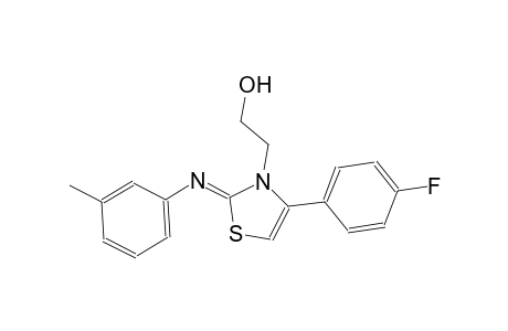 2-((2Z)-4-(4-fluorophenyl)-2-[(3-methylphenyl)imino]-1,3-thiazol-3(2H)-yl)ethanol