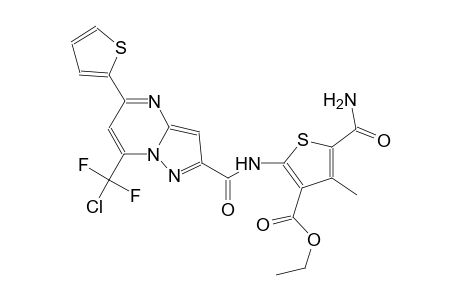 3-thiophenecarboxylic acid, 5-(aminocarbonyl)-2-[[[7-(chlorodifluoromethyl)-5-(2-thienyl)pyrazolo[1,5-a]pyrimidin-2-