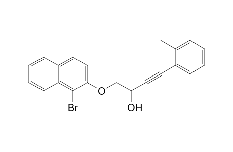1-(1-bromanylnaphthalen-2-yl)oxy-4-(2-methylphenyl)but-3-yn-2-ol