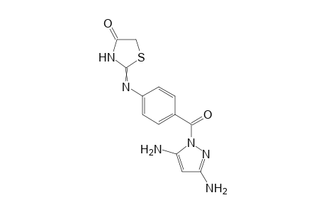 2-[4-(3,5-diaminopyrazole-1-carbonyl)phenyl]iminothiazolidin-4-one