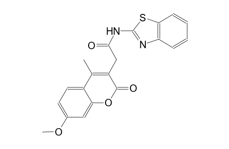 2H-1-benzopyran-3-acetamide, N-(2-benzothiazolyl)-7-methoxy-4-methyl-2-oxo-