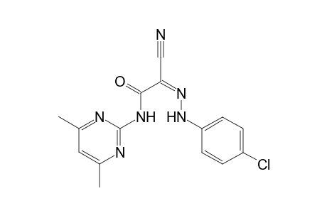 (E)-2-[2-(4-Chlorophenyl)hydrazono]-2-cyano-N-(4,6-dimethylpyrimidin-2-yl)acetamide
