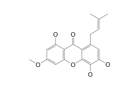 COWAXANTHONE-H;1,5,6-TRIHYDROXY-3-METHOXY-8-(3-METHYLBUT-2-ENYL)-XANTHONE