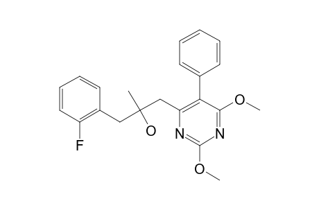 6-[2-(2'-FLUOROBENZYL)-2-HYDROXYPROPYL]-2,4-DIMETHOXY-5-PHENYLPYRIMIDINE
