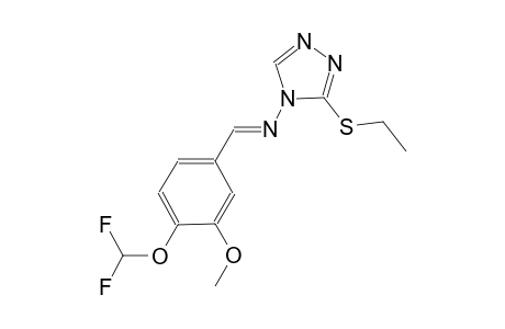 N-{(E)-[4-(difluoromethoxy)-3-methoxyphenyl]methylidene}-3-(ethylsulfanyl)-4H-1,2,4-triazol-4-amine