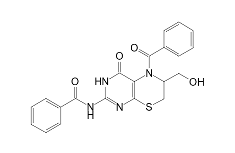 N2,N5-Dibenzoyl-6-hydroxymethyl-5,6,7,8-tetrahydro-8-deaza-8-thiapterin