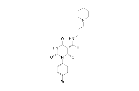 2,4,6(1H,3H,5H)-Pyrimidinetrione, 1-(4-bromophenyl)-5-[[[3-(1-piperidinyl)propyl]amino]methylidene]-
