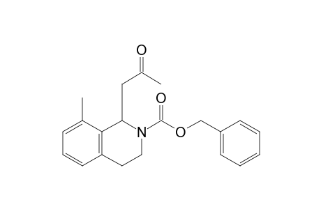 (phenylmethyl) 8-methyl-1-(2-oxidanylidenepropyl)-3,4-dihydro-1H-isoquinoline-2-carboxylate