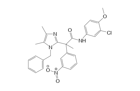 2-(1-Benzyl-4,5-dimethylimidazol-2-yl)-2-(3-nitrophenyl)propionic acid N-(3-chloro-4-methoxyphenyl)amide