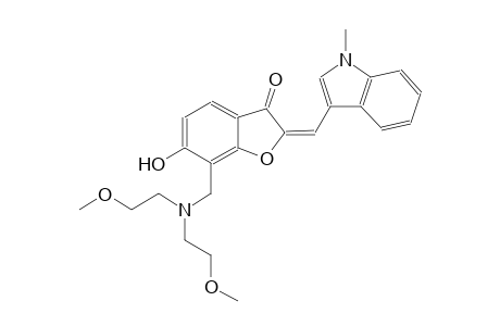 3(2H)-benzofuranone, 7-[[bis(2-methoxyethyl)amino]methyl]-6-hydroxy-2-[(1-methyl-1H-indol-3-yl)methylene]-, (2E)-