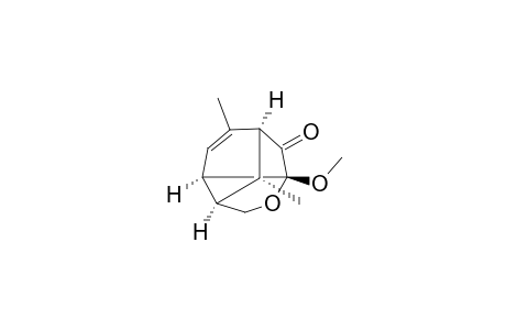 (1S*,3R*,6R*,7R*,10R*)-3-Methoxy-9,10-dimethyl-4-oxatricyclo[4.3.1.0(3,7)]dec-8-en-2-one