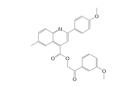 2-(3-methoxyphenyl)-2-oxoethyl 2-(4-methoxyphenyl)-6-methyl-4-quinolinecarboxylate
