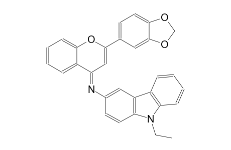N-[(4E)-2-(1,3-benzodioxol-5-yl)-4H-chromen-4-ylidene]-9-ethyl-9H-carbazol-3-amine